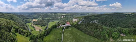 Burg Wildenstein im 180-Grad-Bild