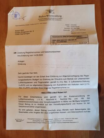 Zulassung vom Regierungspräsidium Stuttgart von Ausnahmen von Verboten